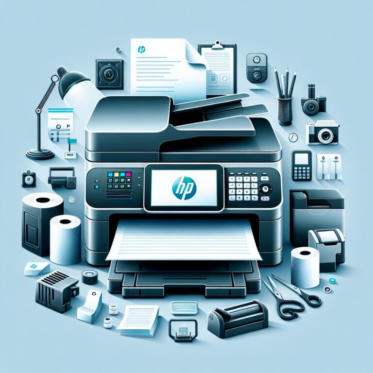 co oznacza symbol "e" na drukarce hp?