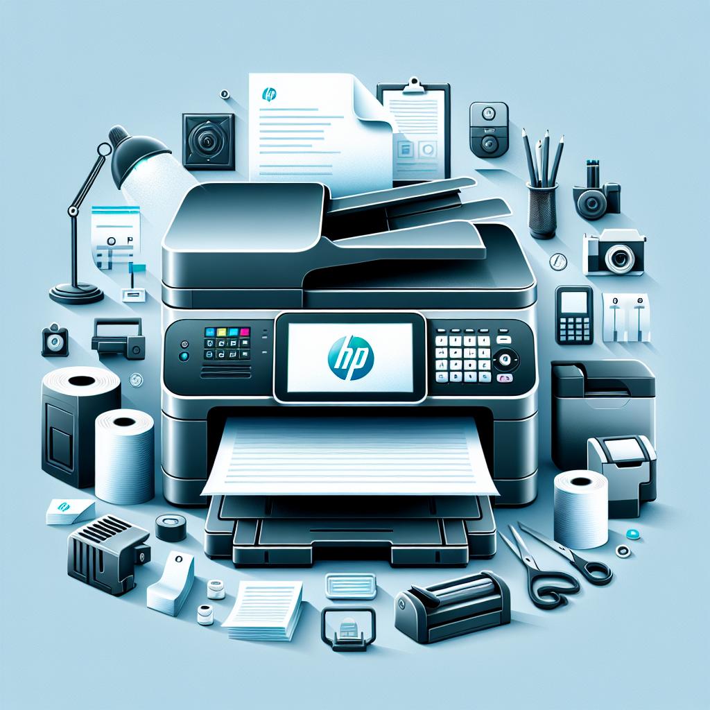 co oznacza symbol "e" na drukarce hp?