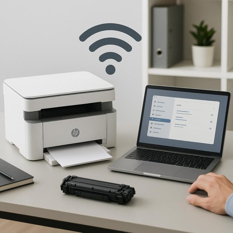 jak podłączyć drukarkę hp do nowej sieci wi-fi?