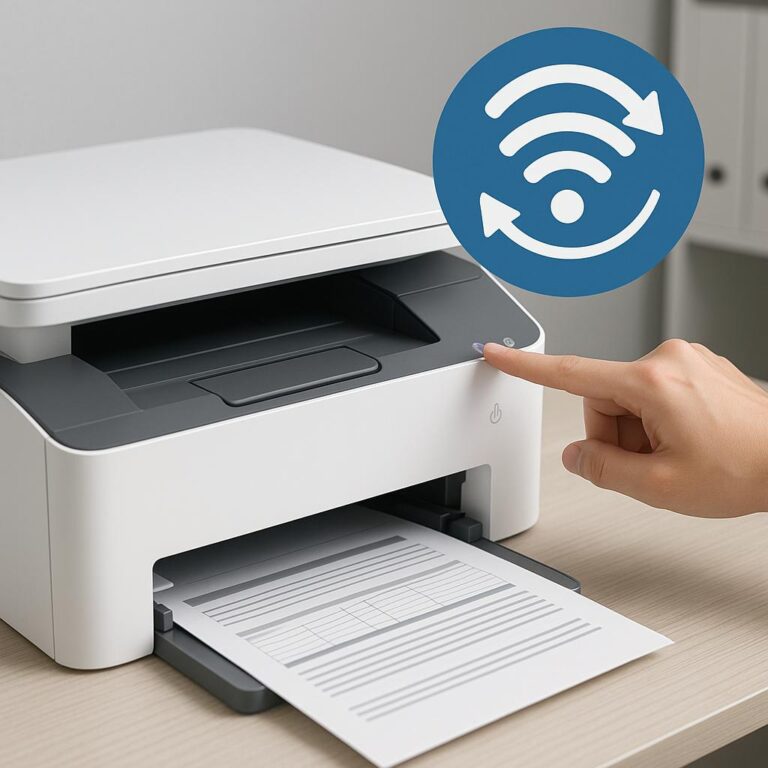 jak zresetować sieć wi-fi w drukarce hp?
