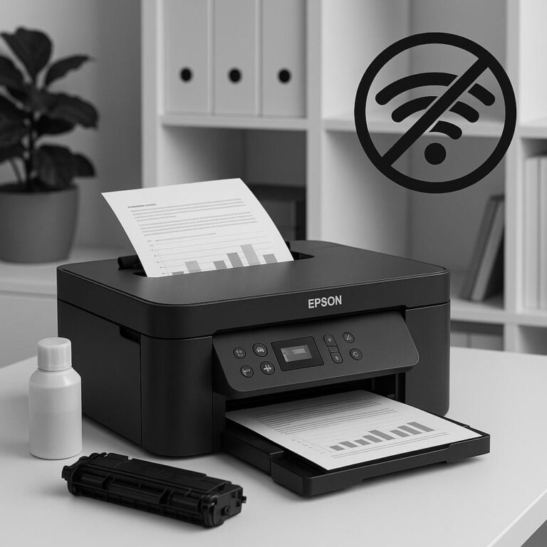 dlaczego drukarka epson nie chce się połączyć z wifi?