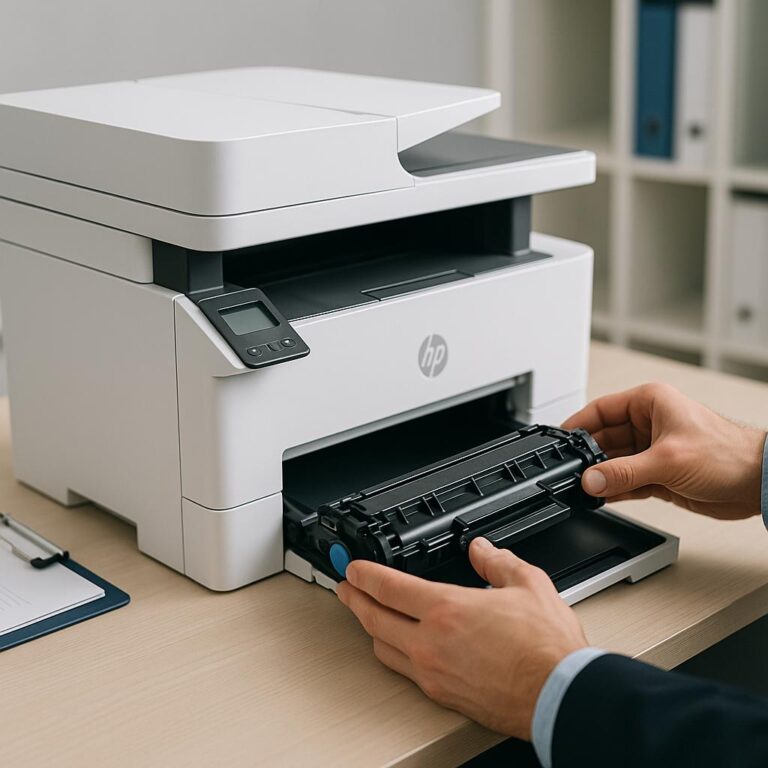 jak naładować toner w drukarce hp?