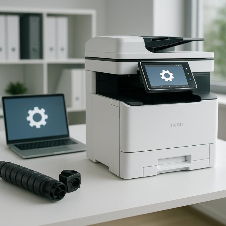 jak uzyskać dostęp do ustawień drukarki ricoh?