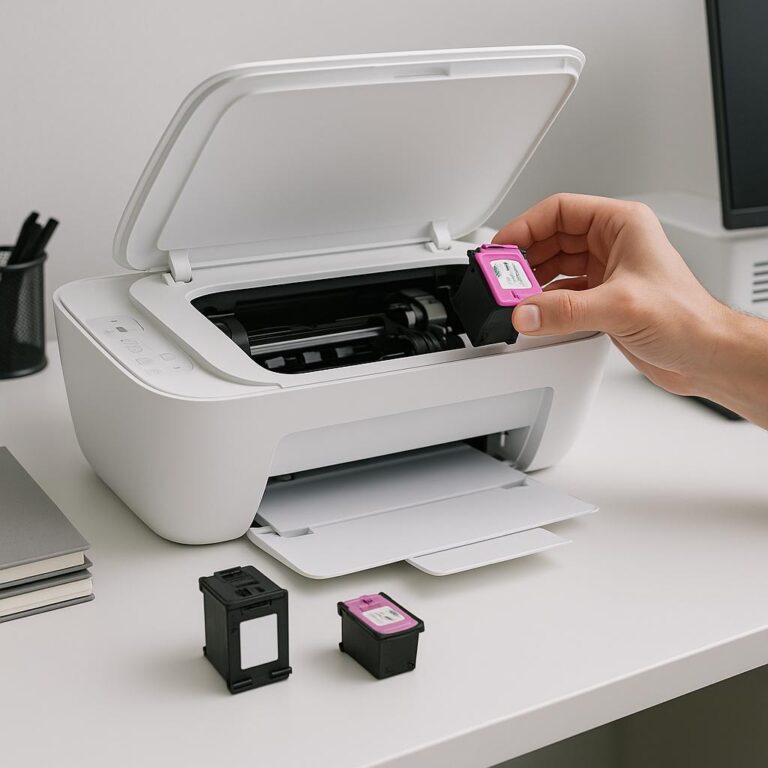 jak wymienić tusz w drukarce hp deskjet 3639?