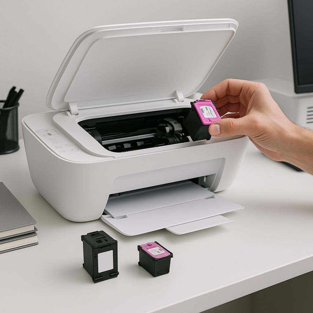 jak wymienić tusz w drukarce hp deskjet 3639?
