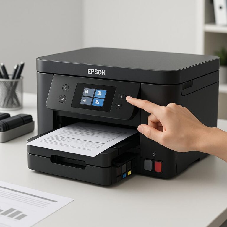 jak znaleźć menu ustawień w drukarce epson?
