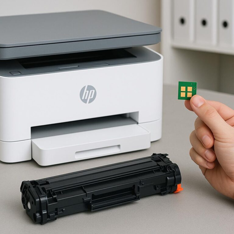 jak zresetować chip w drukarce hp?
