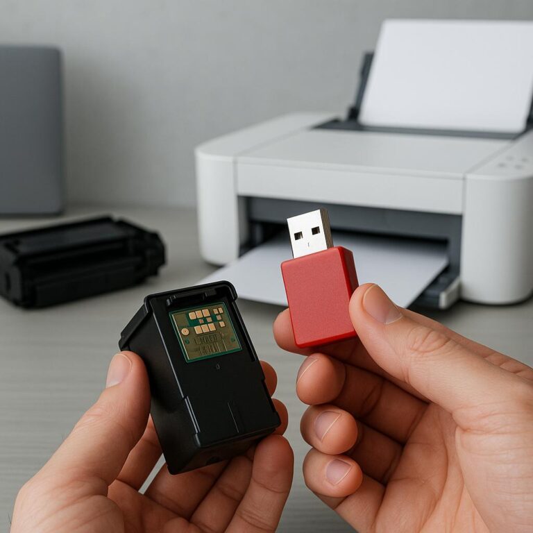jak zresetować chip w kasecie atramentowej lexmark?