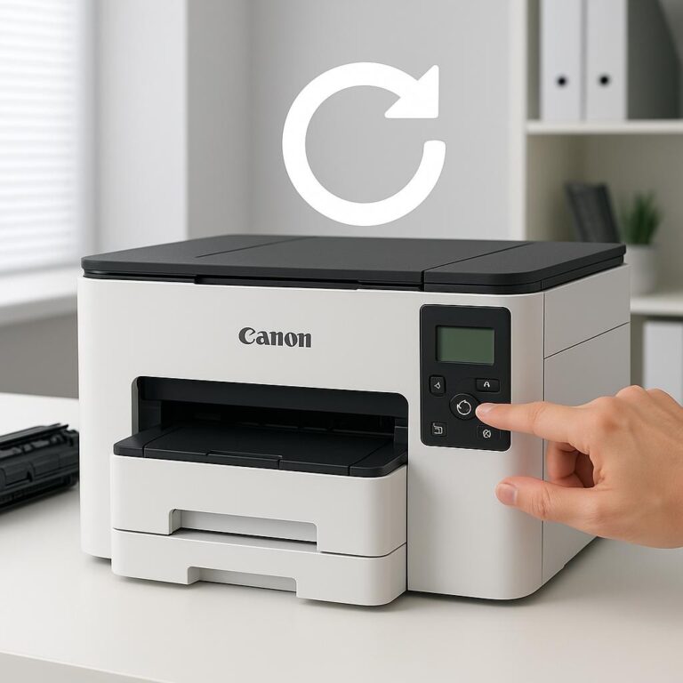 jak zresetować drukarkę canon?