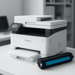 co oznacza litera c na drukarce canon?