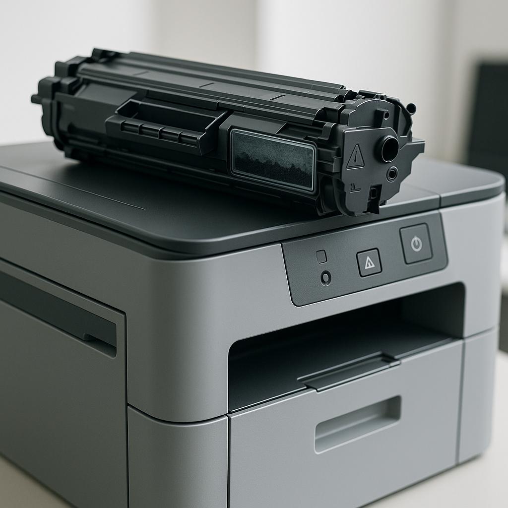 co się dzieje, gdy pojemnik na zużyty toner się zapełni?