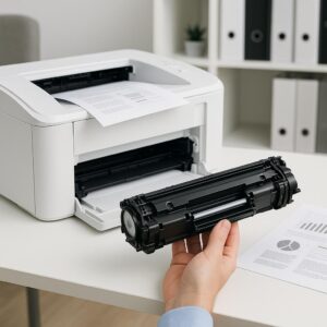 czy toner w drukarce laserowej wymaga wymiany?