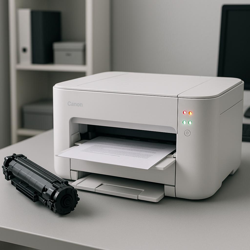 dlaczego na mojej drukarce canon migają trzy kontrolki?