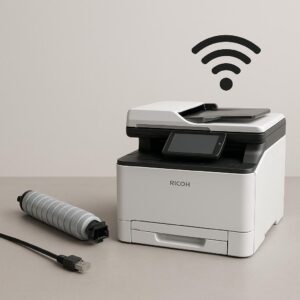 jak podłączyć drukarkę ricoh do sieci?