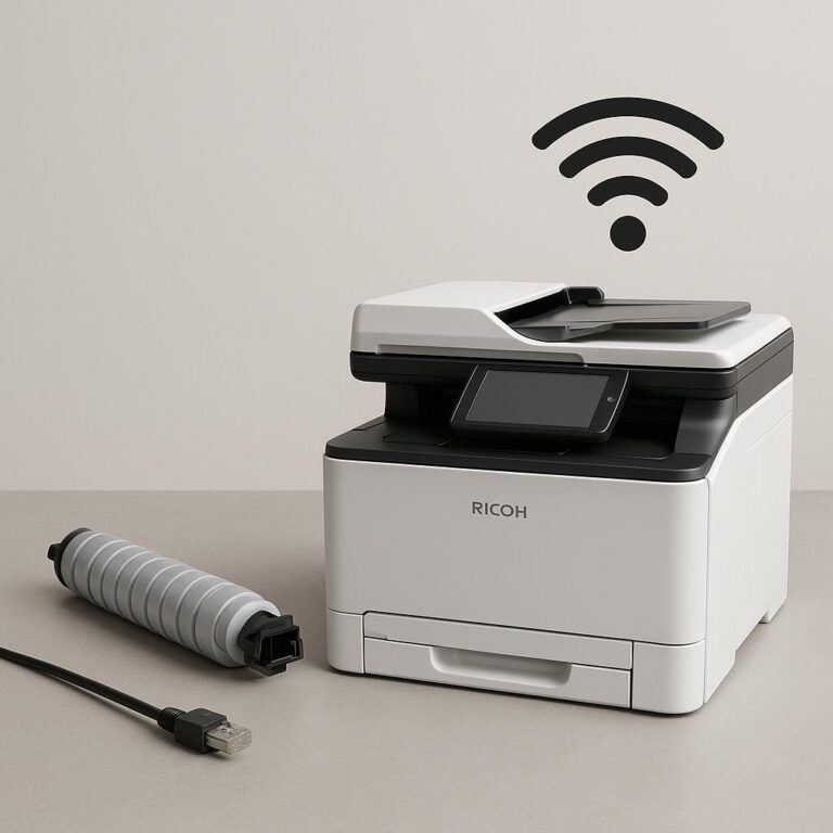 jak podłączyć drukarkę ricoh do sieci?