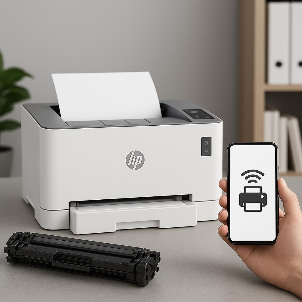 jak połączyć drukarkę hp laserjet z telefonem?