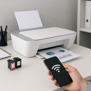 jak połączyć telefon z drukarką hp deskjet 2700?