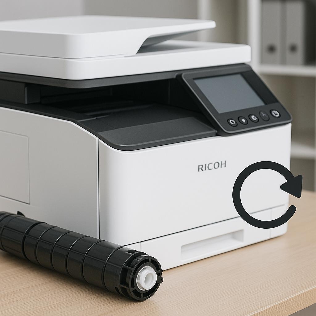 jak ponownie uruchomić drukarkę ricoh?
