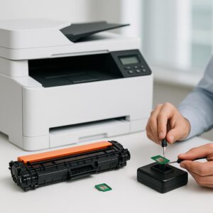 jak przeprogramować układ tonera hp?
