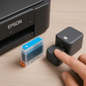 jak zresetować pojemnik z tuszem epson?