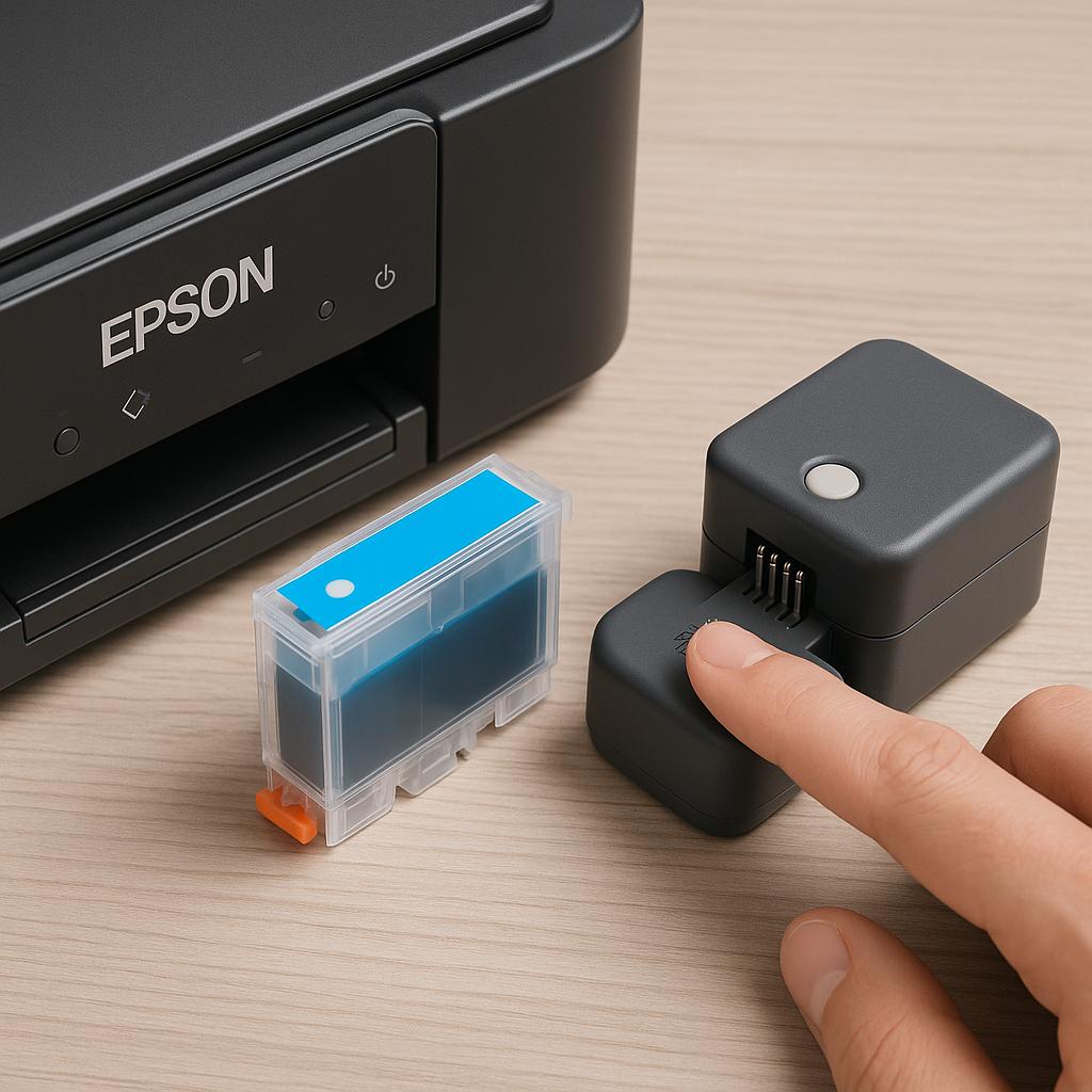 jak zresetować pojemnik z tuszem epson?