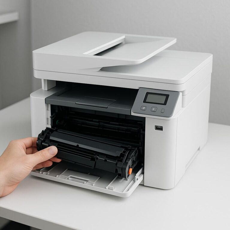 jak zresetować toner w drukarce hp?