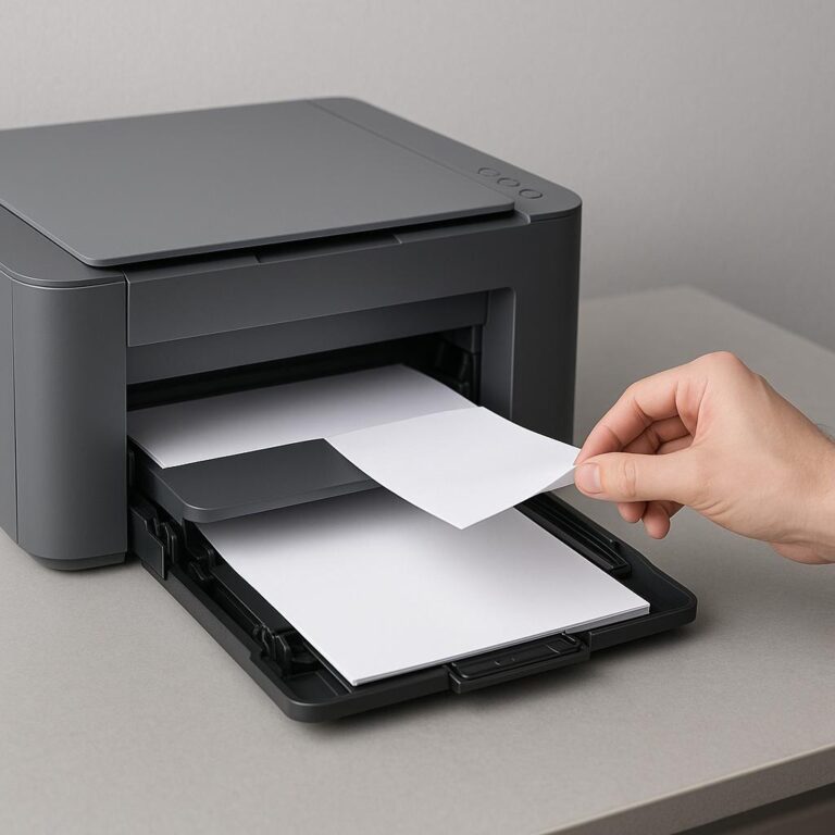 którą stroną wkładać papier do drukarki?
