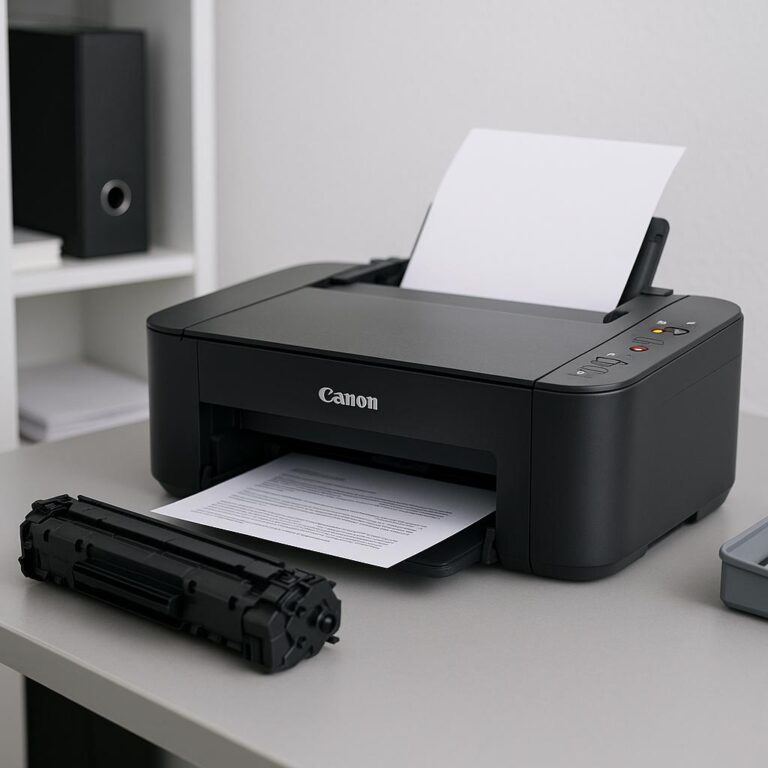 co oznacza migająca dioda w drukarce canon pixma?