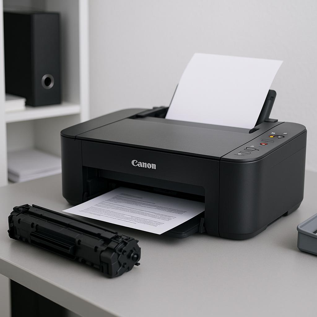 co oznacza migająca dioda w drukarce canon pixma?