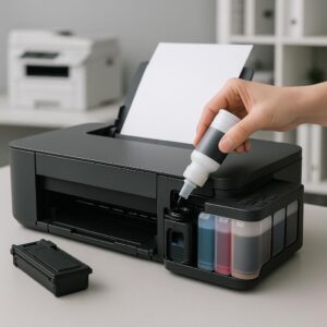 czy butelki z tuszem firmy canon można napełniać?