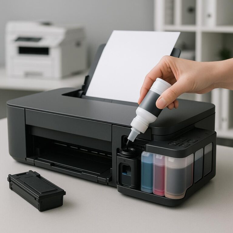 czy butelki z tuszem firmy canon można napełniać?
