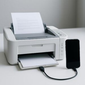 czy można drukować z telefonu przez kabel usb?