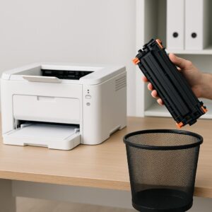czy można wyrzucić toner do drukarki laserowej?