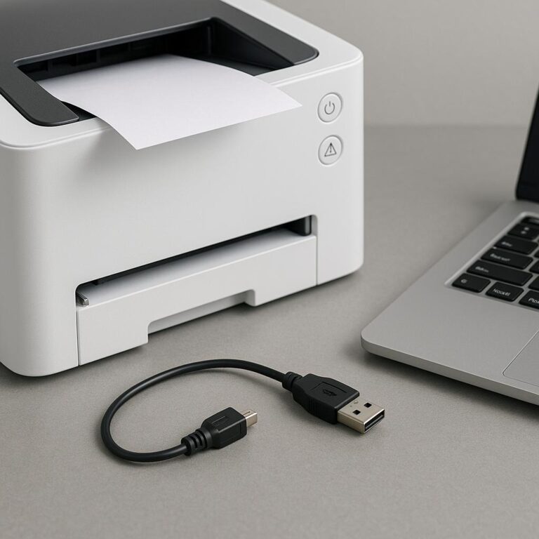 dlaczego drukarka nie chce się połączyć z komputerem przez usb?