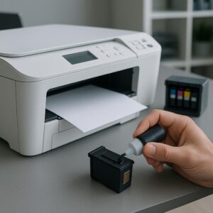 dlaczego mój wkład atramentowy nie drukuje, skoro właśnie go napełniłem?