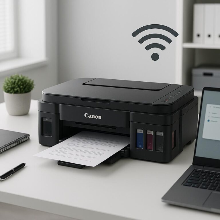 jak podłączyć drukarkę canon g3200 do sieci wifi?