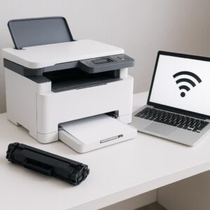 jak podłączyć drukarkę hp laserjet mfp do sieci wifi?