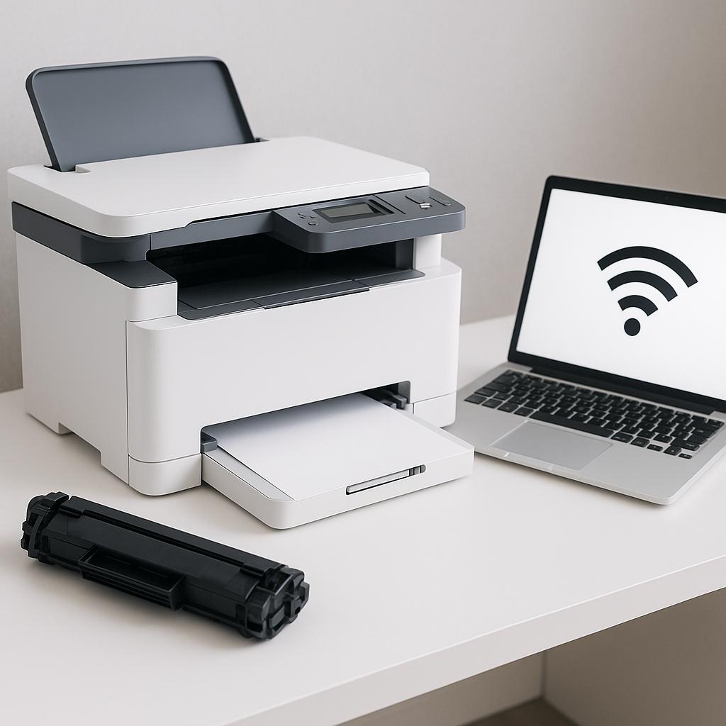 jak podłączyć drukarkę hp laserjet mfp do sieci wifi?