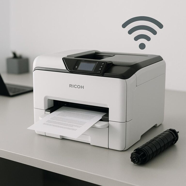 jak połączyć drukarkę ricoh z wifi?