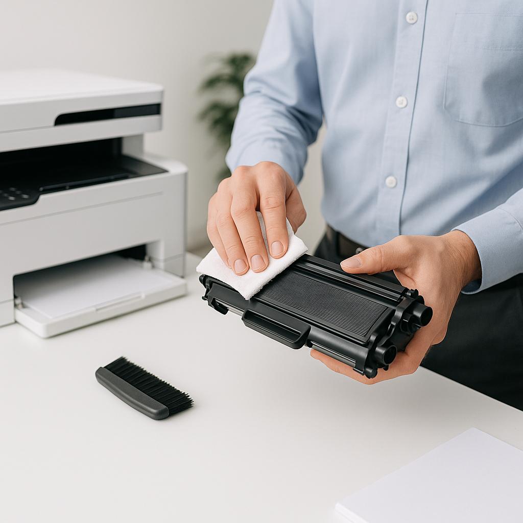 jak wyczyścić toner brother?