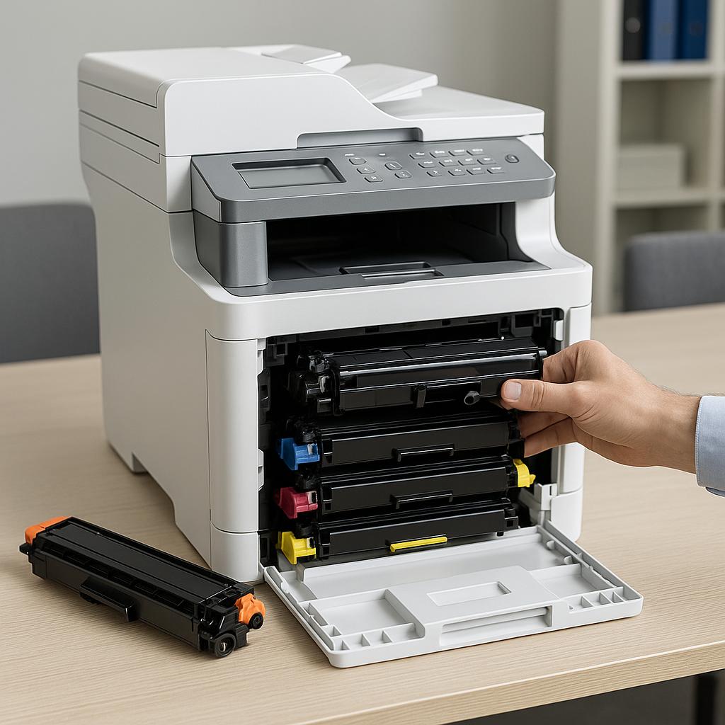 jak wymienić toner w drukarce brother mfc l8690cdw?