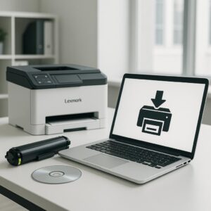 jak zainstalować drukarkę lexmark bez płyty?