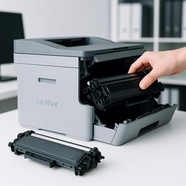 jak zainstalować nowy toner w drukarce brother?