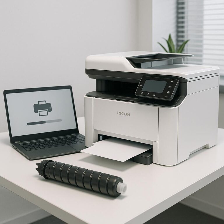 jak zainstalować sterownik do drukarki ricoh?