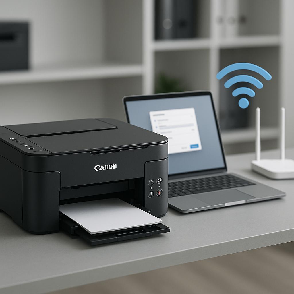 jak zmienić konfigurację drukarki canon pixma na nową sieć wi-fi?