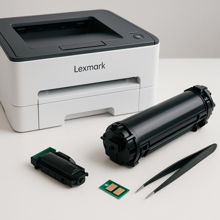 jak zresetować chip tonera lexmark?