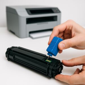 jak zresetować chip w kartridżu?