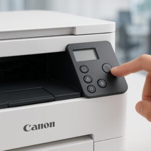 który przycisk resetowania znajduje się w drukarce canon?