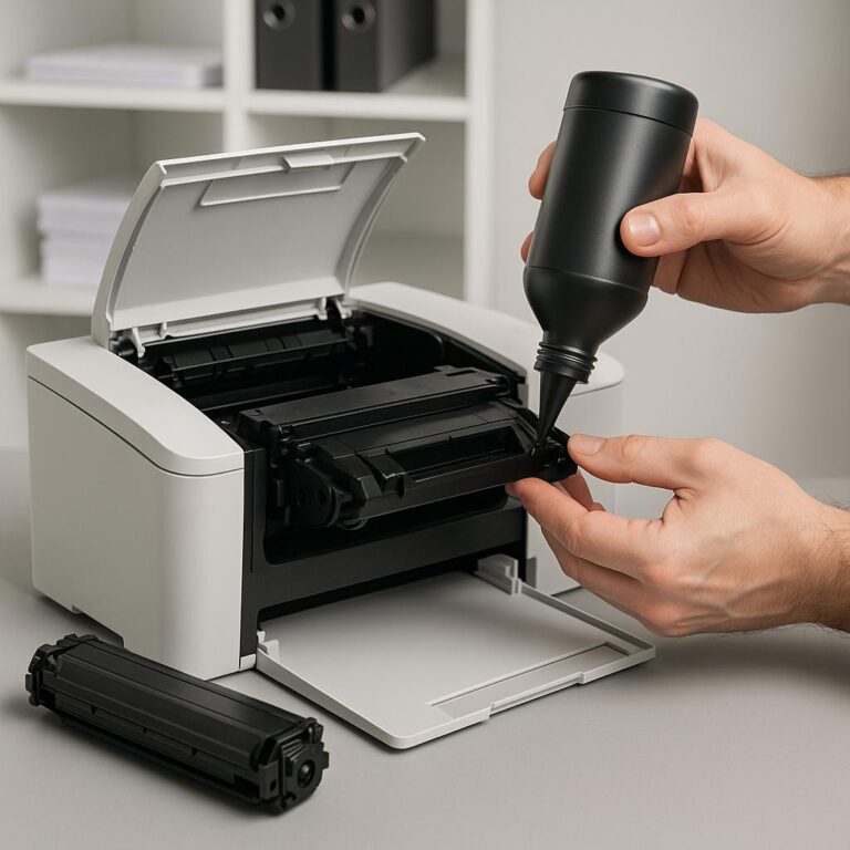 czy można napełniać wkład do drukarki laserowej?
