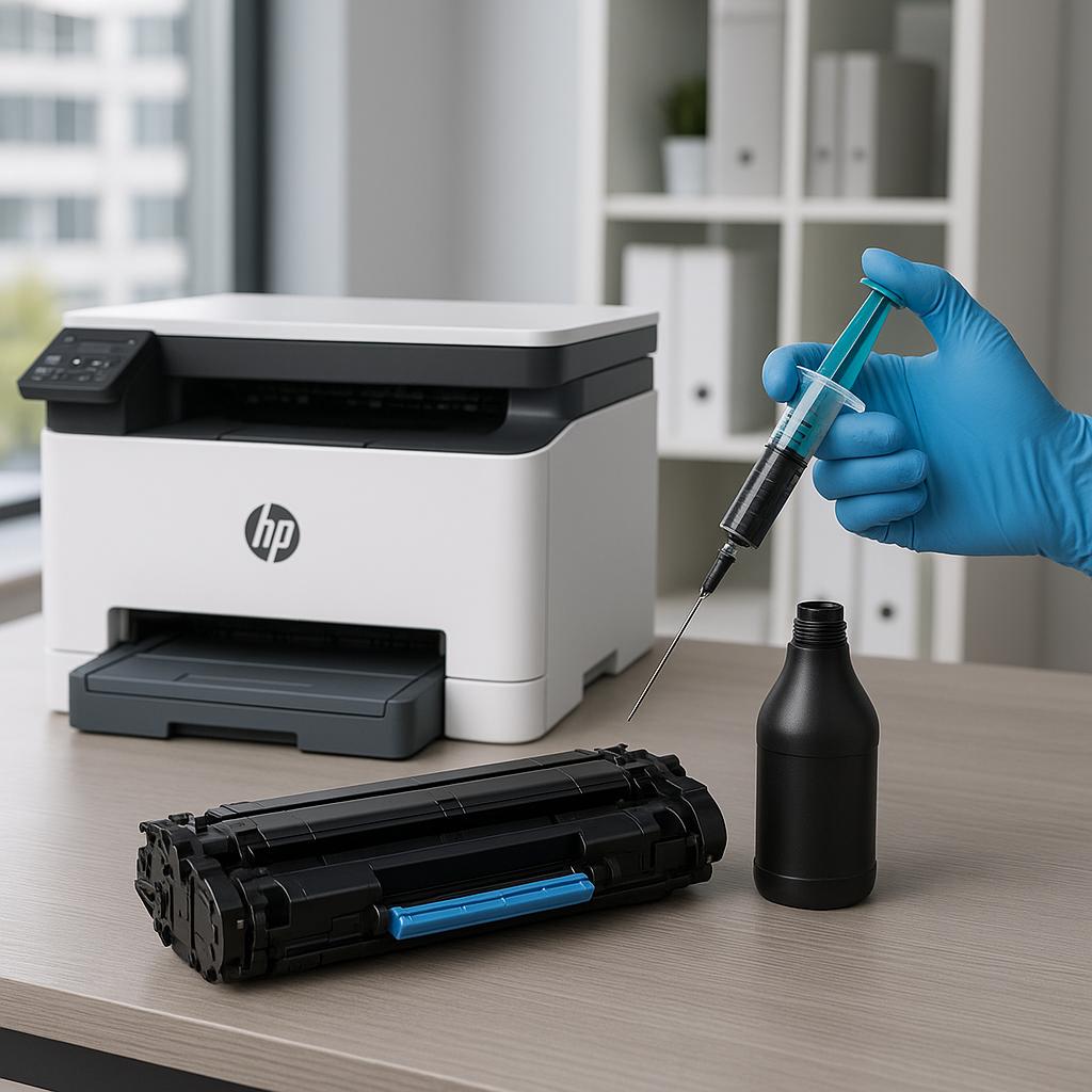 czy można napełniać wkłady z tonerem laserowym w drukarce hp?